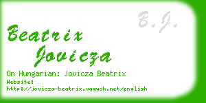 beatrix jovicza business card